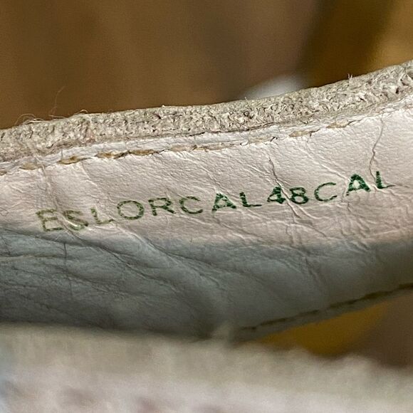 Burberry Sz EU 37 White Leather Espadrilles Wedge Heels - Picture 6 of 8